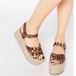 ASOS Leopard Print Espadrille Flatform Sandals Size 8 Photo 11