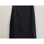 Reformation  Christina Square Neck Crepe High Slit Midi Black Dress US 2 Photo 1