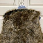 Elevenses by Anthropologie Brown Faux Fur Vest Photo 4