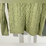 st. john's bay Vintage St. John’s Bay Cable Knit Mock Neck Sweater | Sage Green | Size Small Photo 2