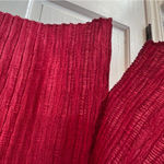 Chico's Travelers Size 1 Crinkle Collared Open Front Crimson Cardigan Size Med Photo 6