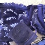 Free People Bra Underwire Love Letters Deep Periwinkle New 32B Photo 4