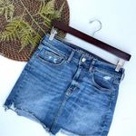 American Eagle  Women’s Skirt Blue Denim Jean Distressed Frayed Hem Size 6 Photo 1