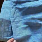 Talbots  Light Blue Linen Cropped Pants Size 6 Photo 7