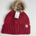 Sonoma Women's Red Supercozy Winter Beanie Pompom Hat Photo 6