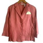 White Stag Pink Linen Blend Button Up Lightweight Jacket Size Small 4/6 Photo 0