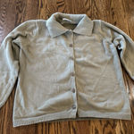 Las Olas  Vintage Womens Green 100% Cotton Button Up  Long Sleeve Cardigan Medium Photo 0