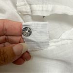 Johnny Was Workshop White Embroidered Jordan Voyager Button Up Woven Tunic Small Photo 11