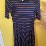 Old Navy Navy and Yellow Striped dress Photo 0