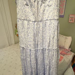 Blue Ditsy Floral Dress Size XS Photo 0