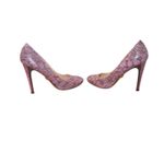 RA Pour La Victoire Pink Snakeskin Leather Stiletto Heels Size 7.5 Photo 3