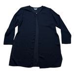 80s Vintage Sheer Black Sharade of California Open Robe Jacket Small Photo 0