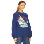 Daydreamer Bon Voyage BF Sweatshirt in Washed Indigo, Size Small New without Tag Photo 2