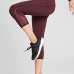 Athleta  Lightning Supersonic Capri Burgundy‎ Athletic Yoga Workout Leggings XS Photo 0