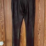 Spanx Faux Leather Sculpting Shaping Smoothing Leggings Wine Burgundy - Sz S Photo 5