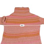 Free People  Candy Stripe Pink Orange Knit Long Sleeve Cowl Neck Tunic Sweater M‎ Photo 10
