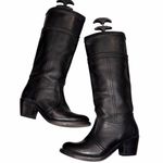 Frye Black Leather Jane Heeled Pull On Tall Boots size 6 Photo 7