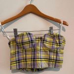 H:ours Revolve‎  Plaid Strapless Top Bustier Sz S Photo 0