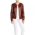 Lafayette 148  Rylan Brown Lamb Leather Jacket Size XS Photo 5