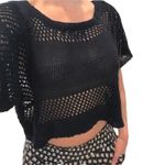 BCBGMAXAZRIA NWT BCBG Navy Blue lightweight knit XS woven sweater summer sweater open knit Photo 2