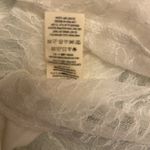 Free People  cute top size L white lacy scoop front v back cinched waist Photo 2