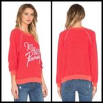 Wildfox 💕💕 Red Just Keep Pouring Kim's Sweatshirt Photo 1