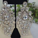 Boutique Large Statement Glam Teardrop Earrings Photo 1