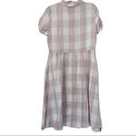 Mango MNG Pink Plaid Vinyl Dress Size 8 New With Tags Photo 3