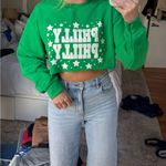 “Philly Philly” Green Cropped Sweatshirt Photo 0
