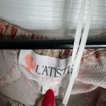 L'ATISTE  Beige Floral Pants Photo 3