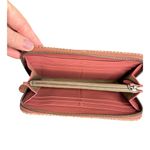 Bottega Veneta  Floral Embroidered Intrecciato Leather Zip Around Wallet in Pink Photo 8