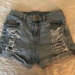American Eagle  Stretch Curvy Ripped Denim Mom Short Photo 0