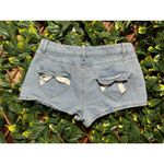 Edikted  Cheeky Bow Detail Denim Shorts Size L Photo 1