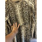 ZARA Knit Dress size Small Snake animal print Long Sleeves Midi Fall Crew Neck Photo 10