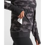 Athleta  Triumph Women XL Black Gray Cam Crew Neck Sweatshirt Long Sleeve Fleece Photo 1