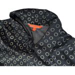 Modcloth  womens large black chiffon gold light weight button up collared top​ Photo 5