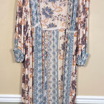 Angie  Women’s Boho Floral Print Crochet Multicolor Open Kimono Robe Duster Photo 0