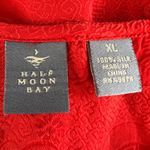 Y2K VINTAGE XL Half Moon Bay Red 100% Silk Chinese New Year Floral Top Shirt Photo 4