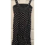 R & K R‎ & K Originals Women's Black White Dot Dress Size 10 35" Long x 18" Pit to Pit Photo 1