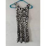 One Clothing  Dress Women's Medium Tank Black White Aztec Geometric Flowy Skater Photo 3