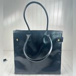 Gucci Vintage Black Leather Triple Compartment Tote Bag Photo 1