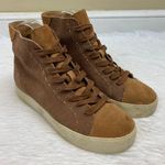 Frye Lena High Top Suede Sneakers Camel Tan/Brown Size 7 Photo 1
