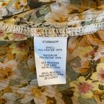 En Creme sheer floral pink gold Fairy ruffle long sleeve tie front blouse boho Size L Photo 4