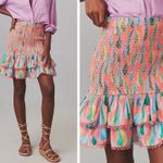 Farm Rio  Printed Smocked Mini Skirt, Size XS Photo 1