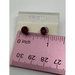 Crystal Jewelry Red / Pink Crystal Stud Earrings Round Faceted Small Pierced Ear Photo 1