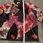 Chico's Vintage  Design Silk Blend Patchwork Floral Jacket Women's Size 1 Photo 10