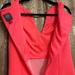Vince Camuto  Neon Pink Coral Gold Embroidered Summer Mini Dress Size 4 NWT Photo 7