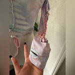 Dolls Kill SUNSET TRIPPY TOP AND GLOVES SET - PINK XS Photo 4