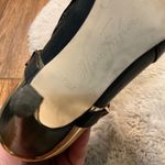 Marc Fisher Marc Fischer Aprille Black Leather Ankle Heeled Boots Size 8.5 Womens Gold Buckl Photo 10