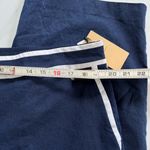 Halogen NWT Navy Blue and White Wide Leg Linen Blend trouser pant size 16W Photo 5